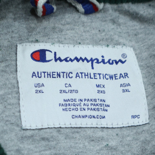 Champion Men Green 2XL Pullover Sweatshirt Crew Neck Fleece
