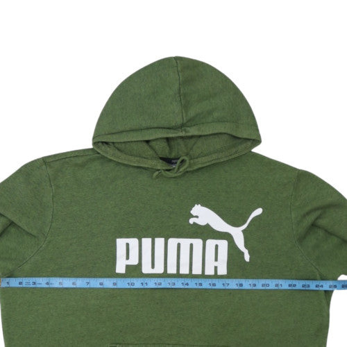 Puma Men's Green XL Pullover Hoodie with Logo Print