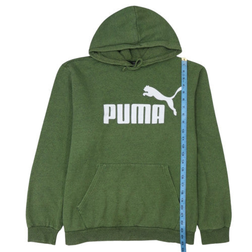 Puma Men's Green XL Pullover Hoodie with Logo Print