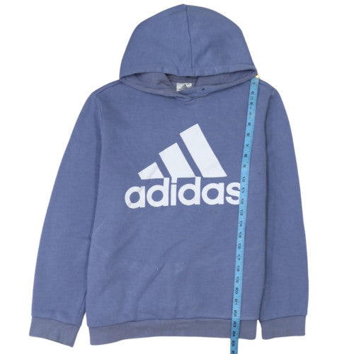 Adidas Men Blue XL Pullover Hoodie Fleece Logo Sportswear