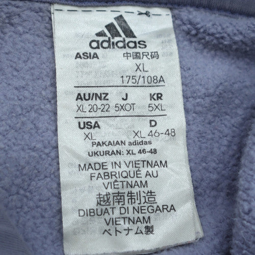 Adidas Men Blue XL Pullover Hoodie Fleece Logo Sportswear