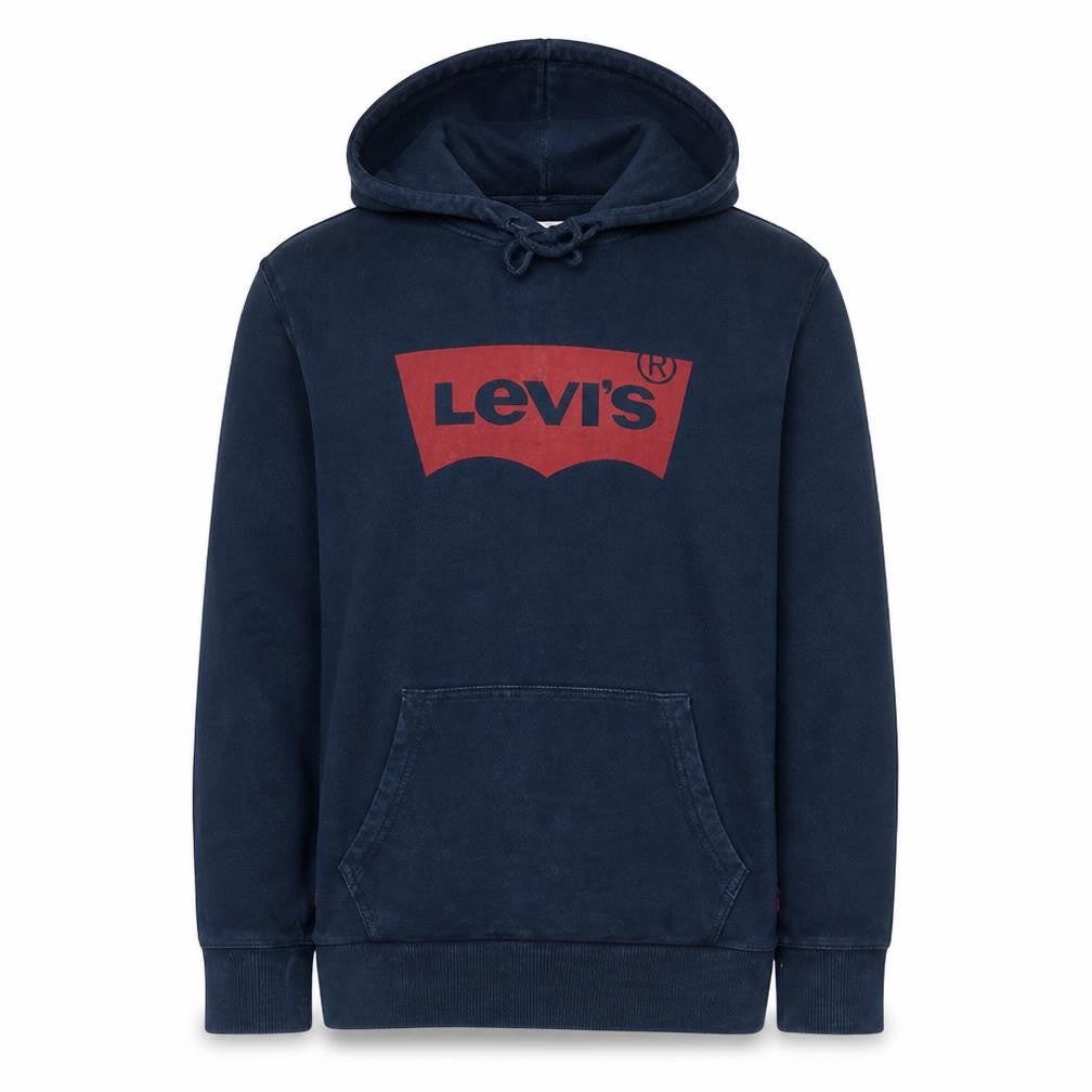 Levi's Men's Blue Pullover Hoodie M Regular Fit Logo Design