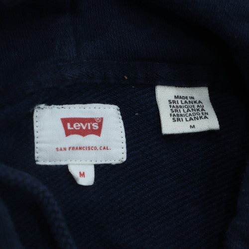 Levi's Men's Blue Pullover Hoodie M Regular Fit Logo Design