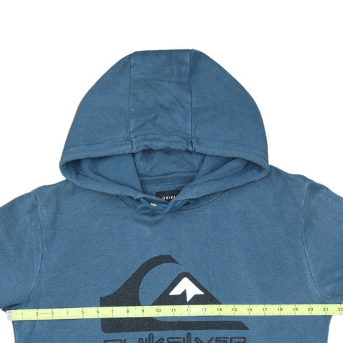 Quiksilver Men’s Blue Pullover Hoodie S Regular Fit Surf Style