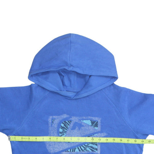 Quiksilver Boys Blue Pullover Hoodie Size 12 Years Cotton Fleece