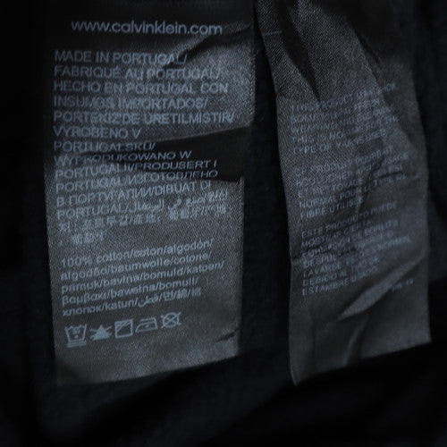 Calvin Klein Jeans Men's Black Logo Pullover Hoodie Size L