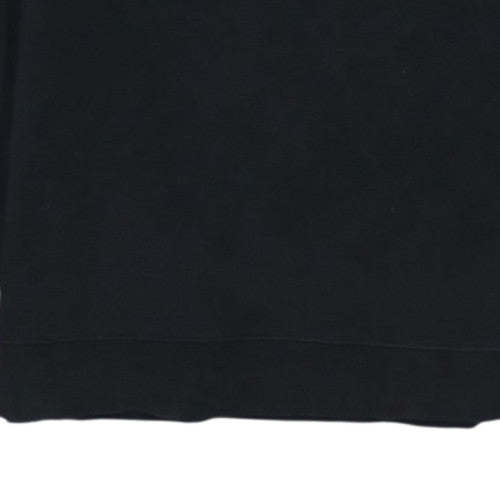 Stussy Mens Black Regular Fit Crew Neck Logo Sweatshirt M