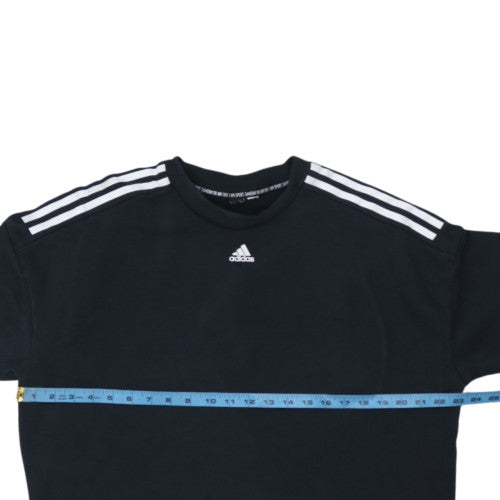 Adidas Mens Black Crew Neck Long Sleeve Pullover Sweatshirt L