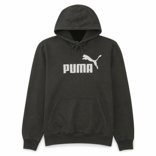 Puma Men’s Green Pullover Hoodie Medium Logo Fleece Sportswear