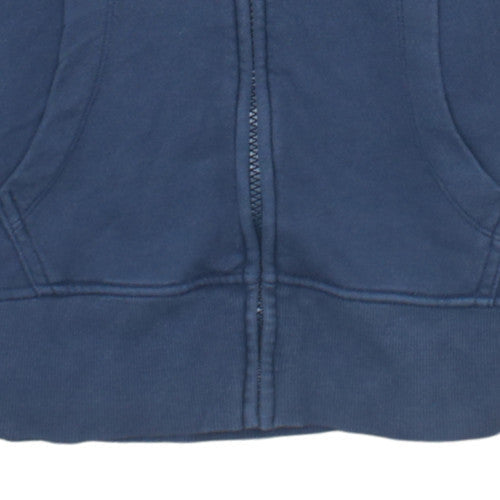 Tommy Hilfiger Men's Blue Full Zip Hoodie Size M Logo Fleece
