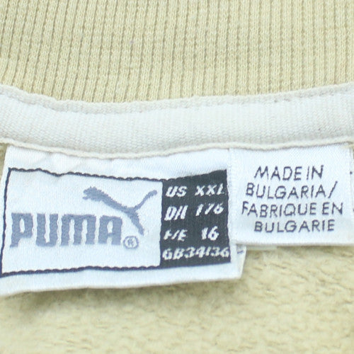 Puma Mens Beige 2XL Pullover Crew Neck Logo Sweatshirt