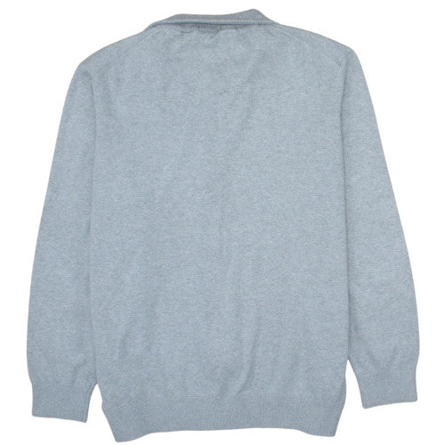 Timberland Men’s Grey Cotton Full Zip Collared Jumper 3XL