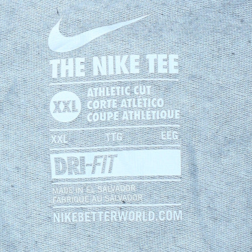 Nike Men's Grey Dri-Fit Crew Neck Athletic T-Shirt XXL