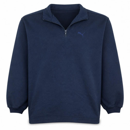 Puma Teens Blue 1/4 Zip Fleece Pullover Sweatshirt Size 16