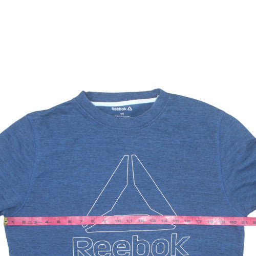 Reebok Men's Blue Crew Neck Pullover Sweatshirt M Regular Fit