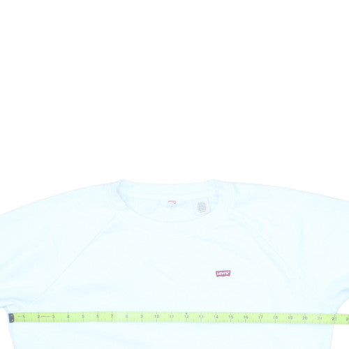 Levi's Men's White XS Crew Neck Pullover Sweatshirt