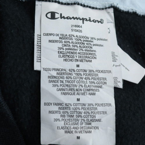 Champion Mens Black Full Zip Hoodie Medium Regular Fit