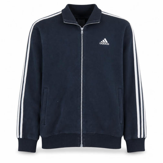 adidas Men's Blue Full Zip Sweatshirt L Sports Retro Track Top