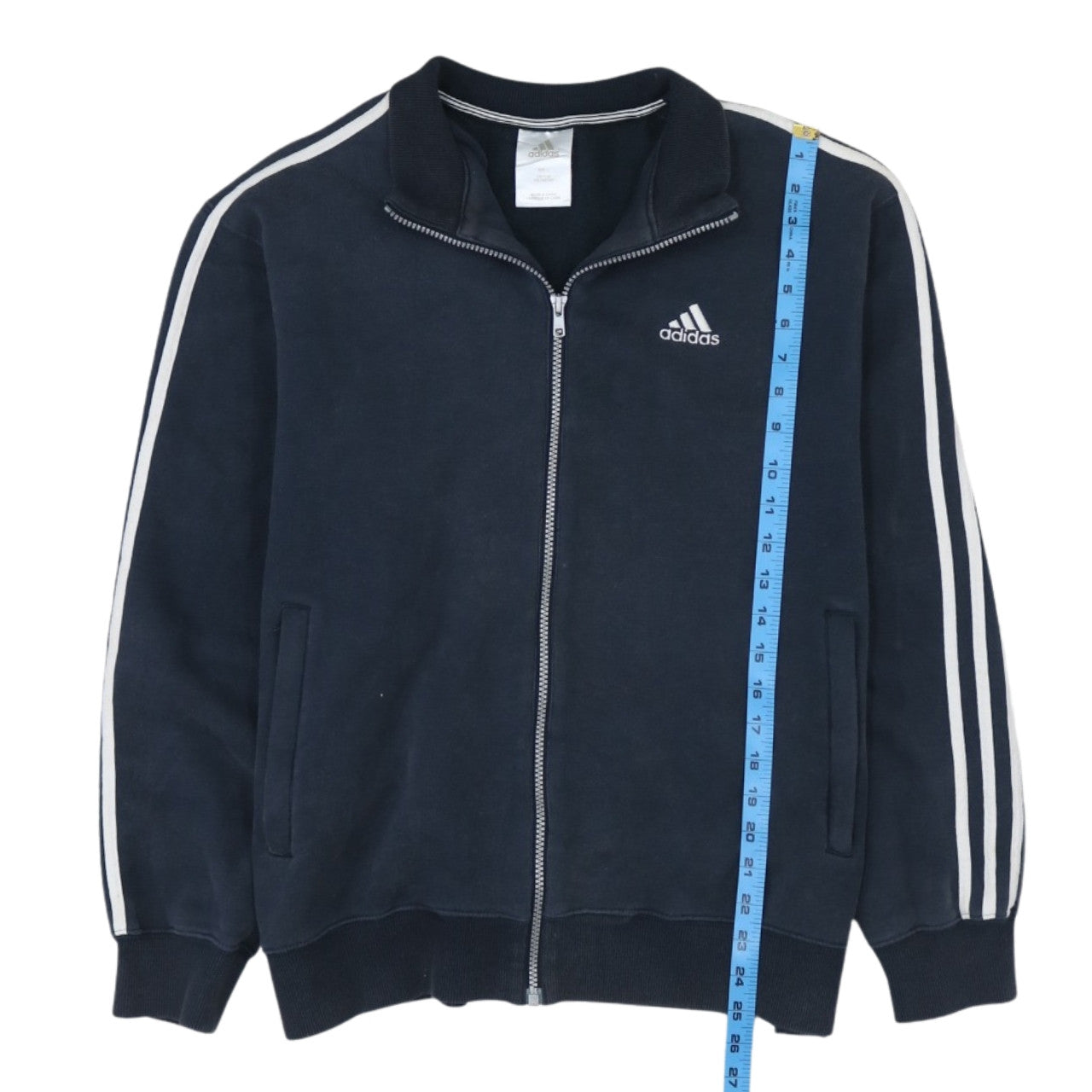 adidas Men's Blue Full Zip Sweatshirt L Sports Retro Track Top