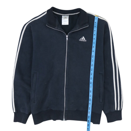 adidas Men's Blue Full Zip Sweatshirt L Sports Retro Track Top