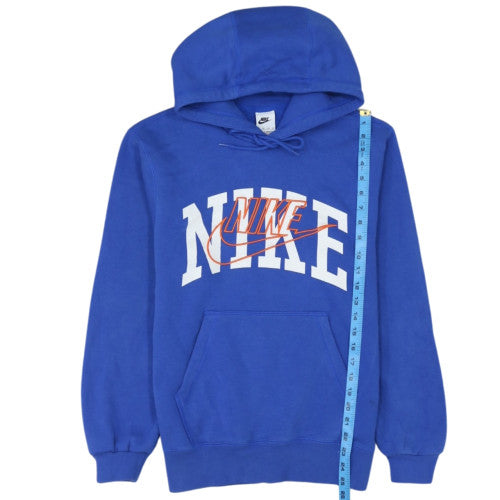 Nike Men’s Blue Pullover Hoodie Size M Graphic Fleece Sweatshirt