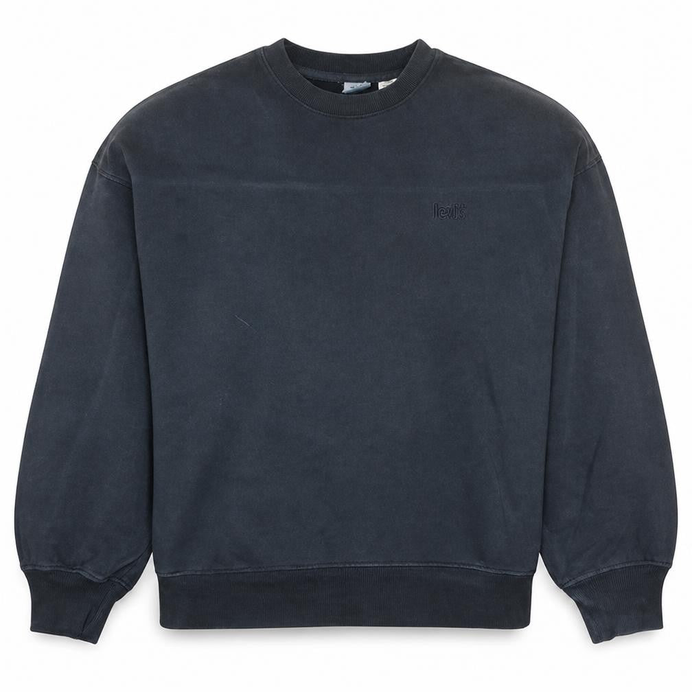 Levi's Mens Black Crew Neck Pullover Sweatshirt L Regular Fit