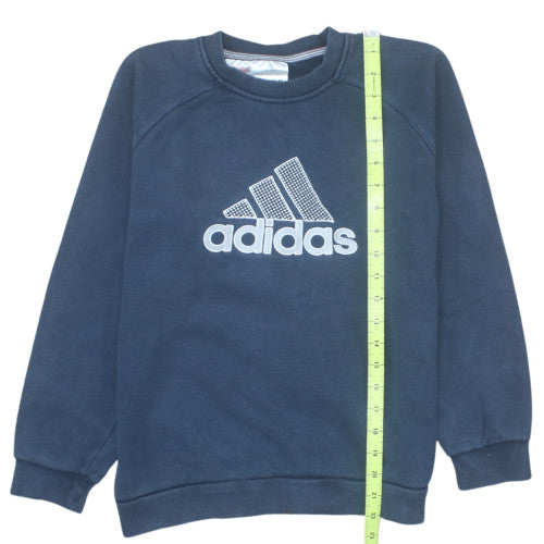 Adidas Boys Navy Blue Crew Neck Pullover Sweatshirt Size 152 (12 Years)