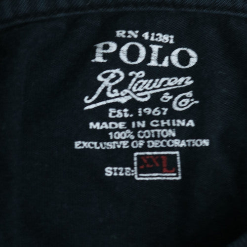 Polo Ralph Lauren Men's Black V-Neck Cotton T-Shirt XXL