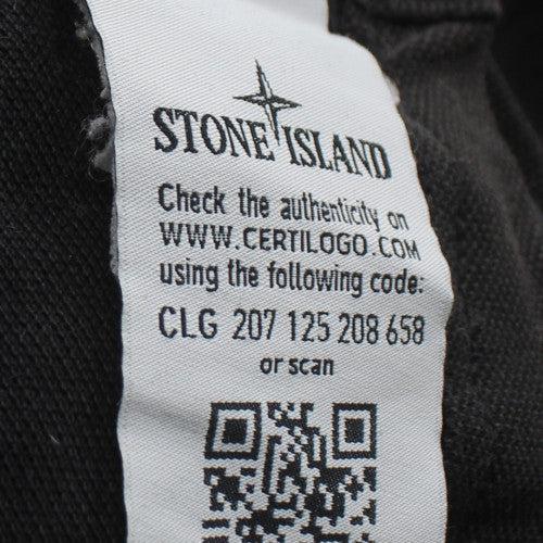 Stone Island Men’s Black Regular Fit Cotton Polo Shirt M