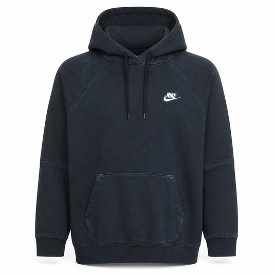 Nike Men’s Black Pullover Hoodie L Fleece Regular Fit Logo Sportswear