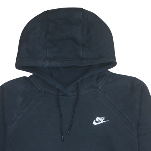 Nike Men’s Black Pullover Hoodie L Fleece Regular Fit Logo Sportswear