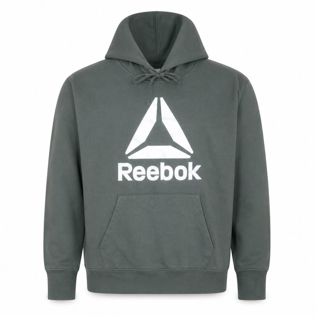 Reebok Men's Green Pullover Hoodie Size L Graphic Sportswear