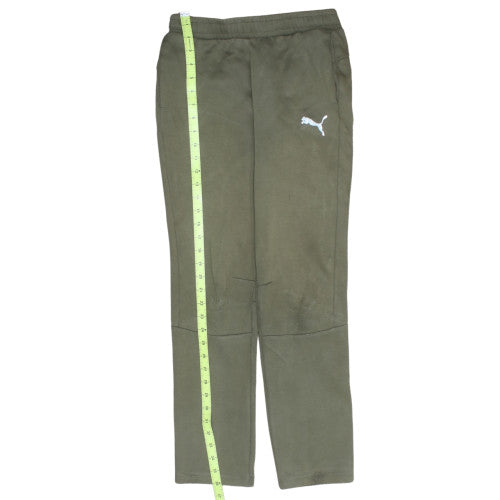 Puma Men’s Green Jogger Trousers L Regular Fit Fleece Activewear