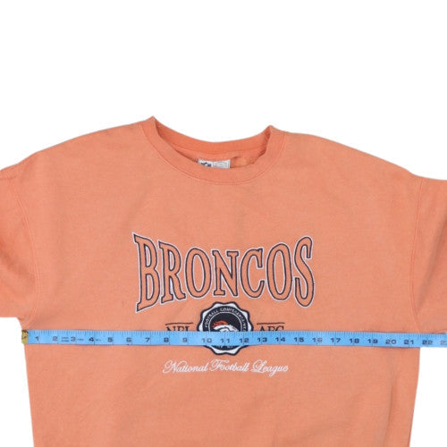 NFL Team Apparel Men's Orange Broncos Pullover Sweatshirt XS