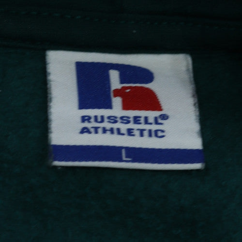 Russell Athletic Men's Green Pullover Hoodie L Sports Fleece