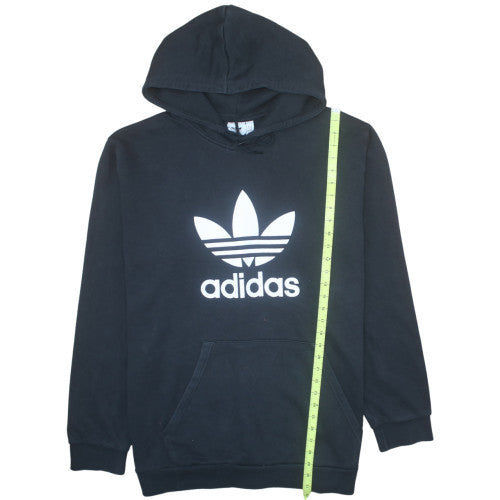 adidas Mens Black 2XL Pullover Hoodie with Logo Print
