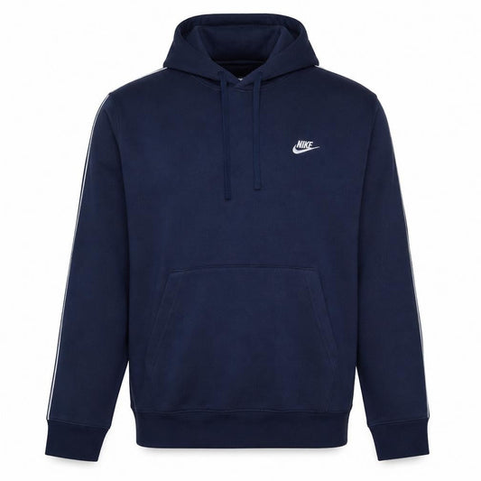 Nike Men's Blue Pullover Hoodie L Logo Sports Fleece Sweatshirt