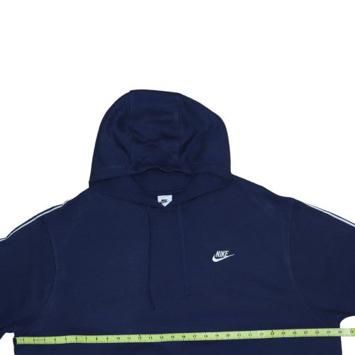 Nike Men's Blue Pullover Hoodie L Logo Sports Fleece Sweatshirt