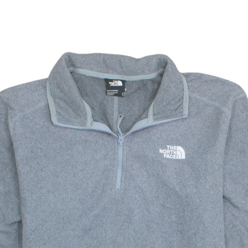The North Face Men's Grey Fleece 1/4 Zip Activewear Jacket Size M