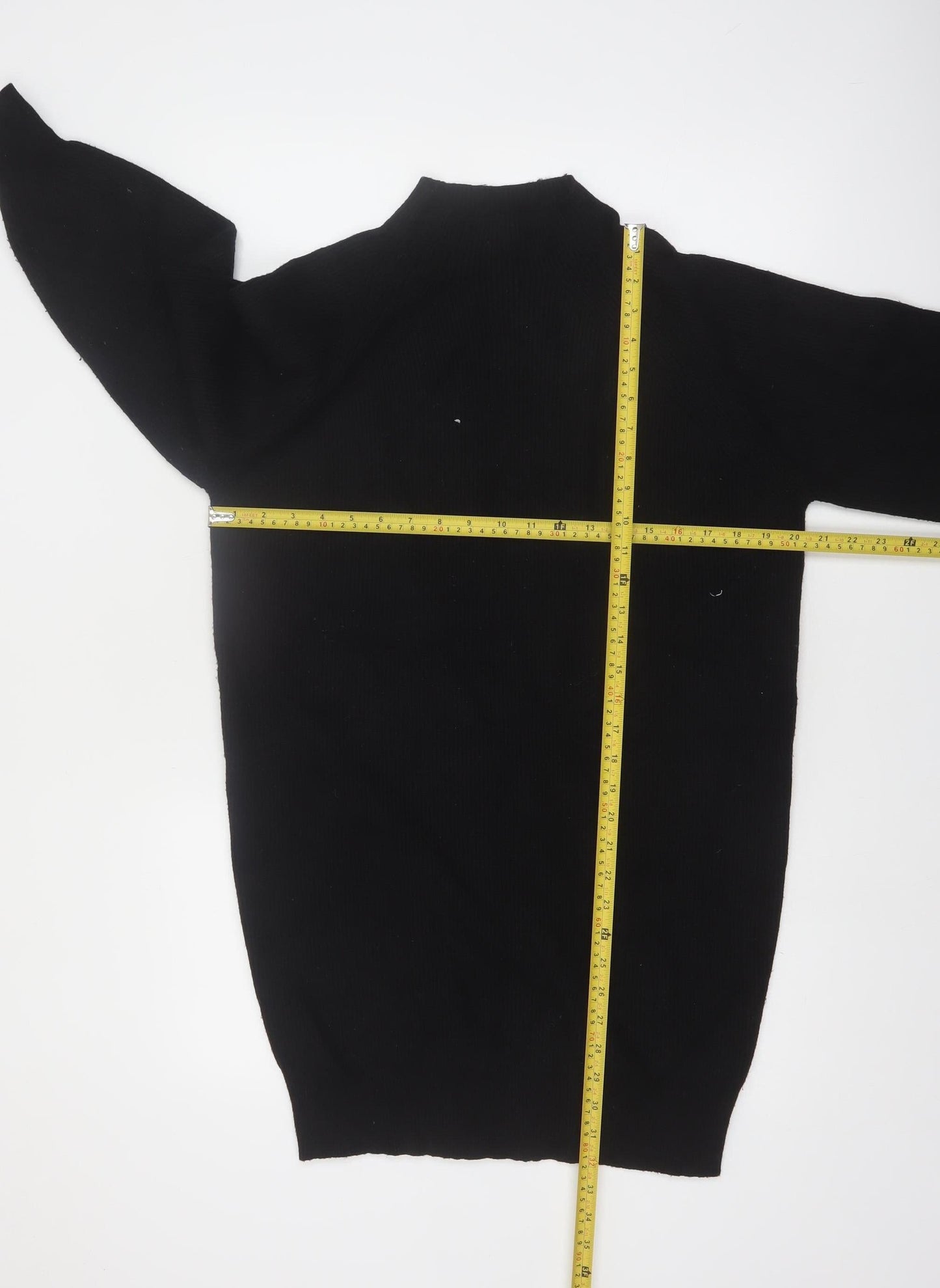 Phase Eight Women Black XS Mock Neck Long Sleeve Knit Jumper