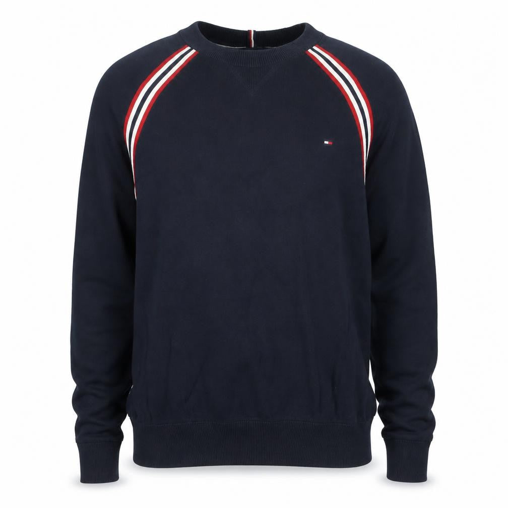 Tommy Hilfiger Men's Blue Cotton Crew Neck Pullover Jumper S