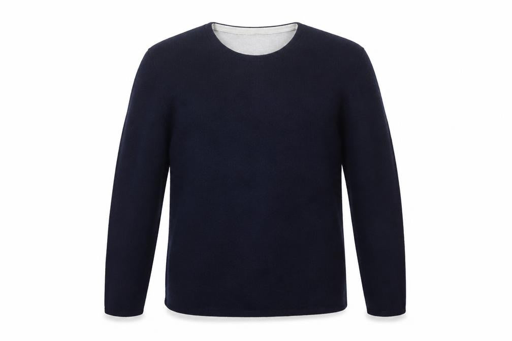 Next Men's Blue Waffle-Knit Crew Neck Jumper Size L