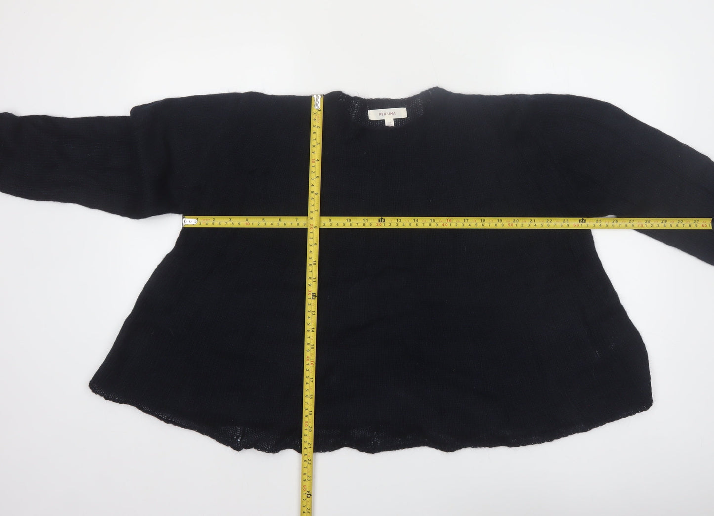 Marks and Spencer Per Una Women Black Mohair Blend Pullover Jumper M
