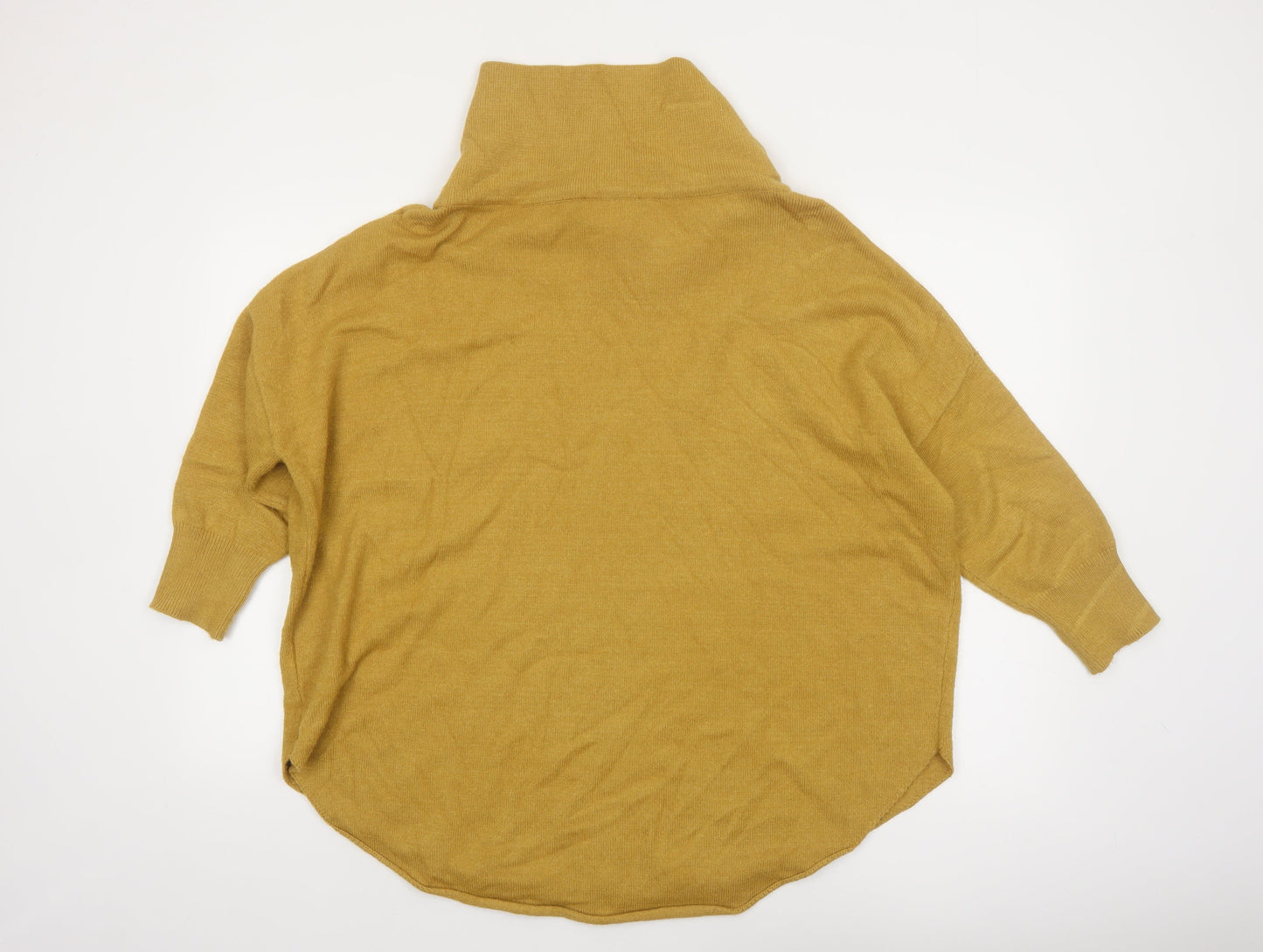 Silvian Heach Womens Mustard Roll Neck Relaxed Fit Jumper Size M