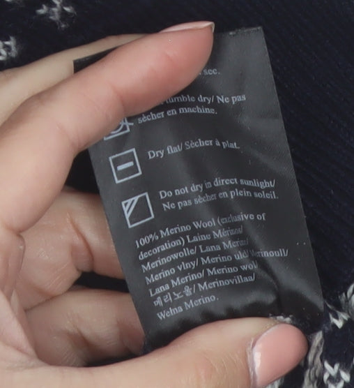 Dale of Norway Men's Blue Fair Isle Merino Wool Pullover Jumper S