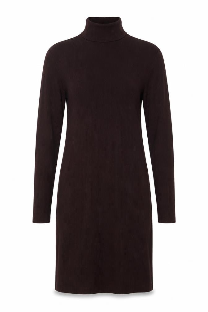 H&M Women’s Brown Long Sleeve High Neck Shift Dress Size S