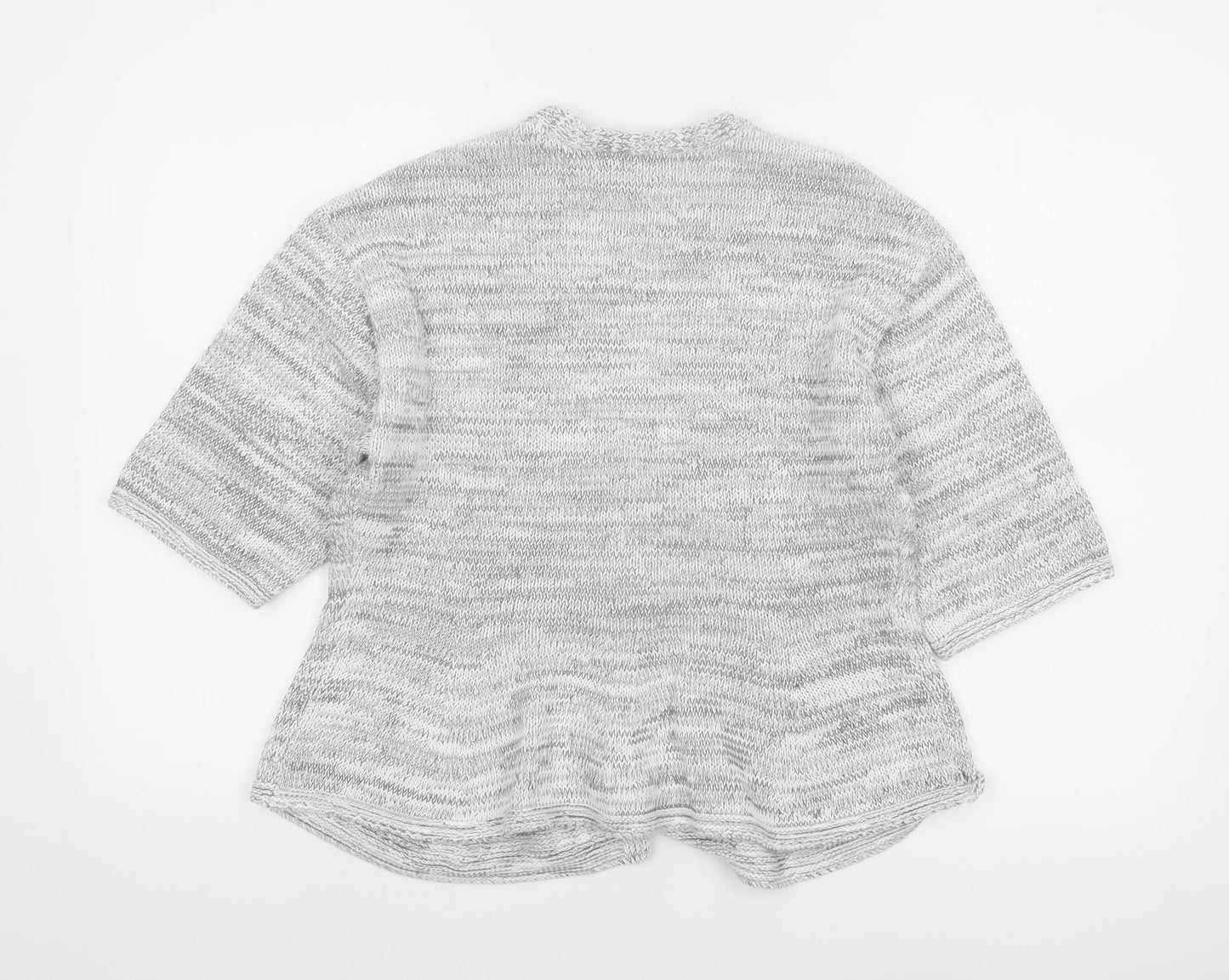 Marks and Spencer Womens Grey Knit 3/4 Sleeve Cardigan M