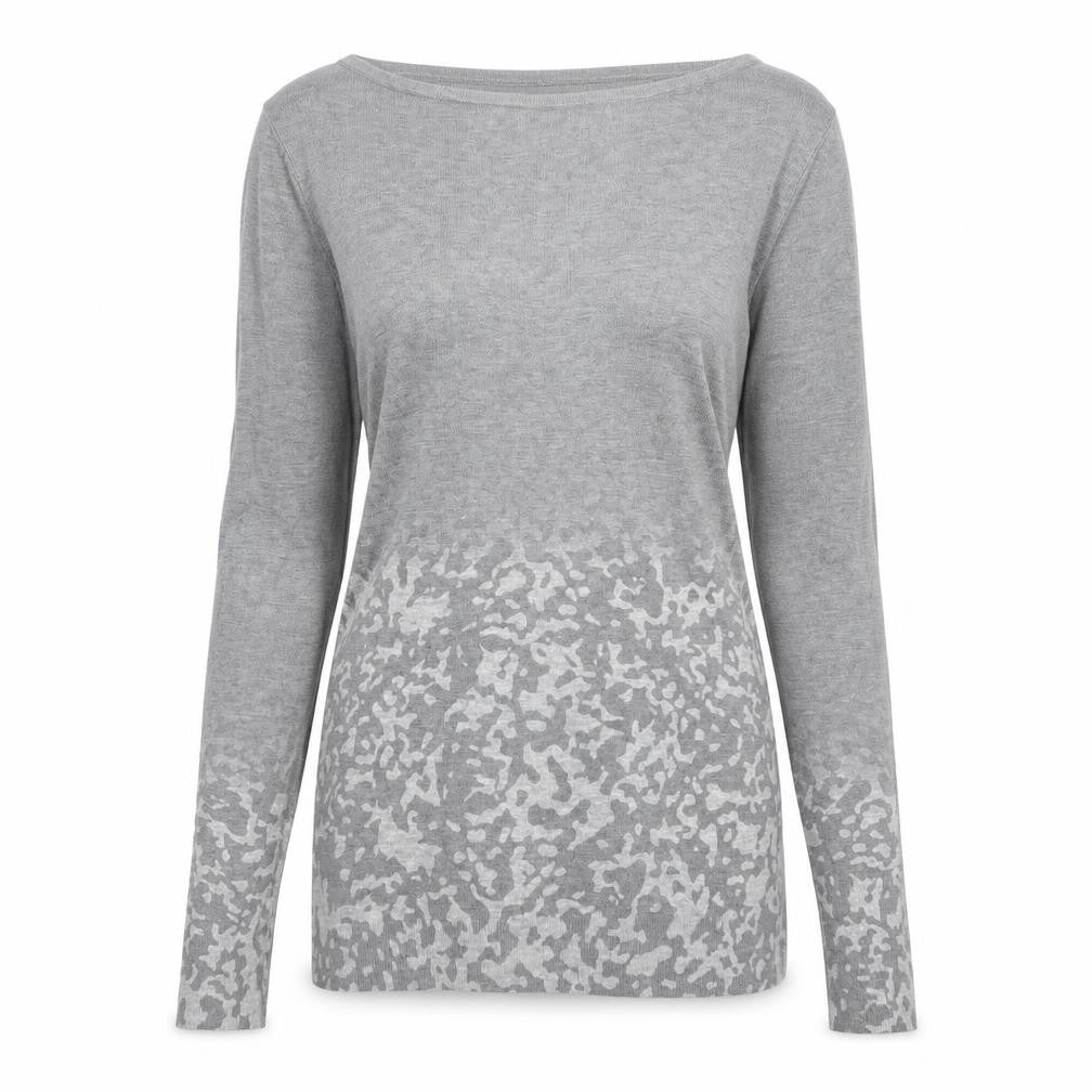 Mint Velvet Women’s Grey Animal Print Knit Jumper Size 8