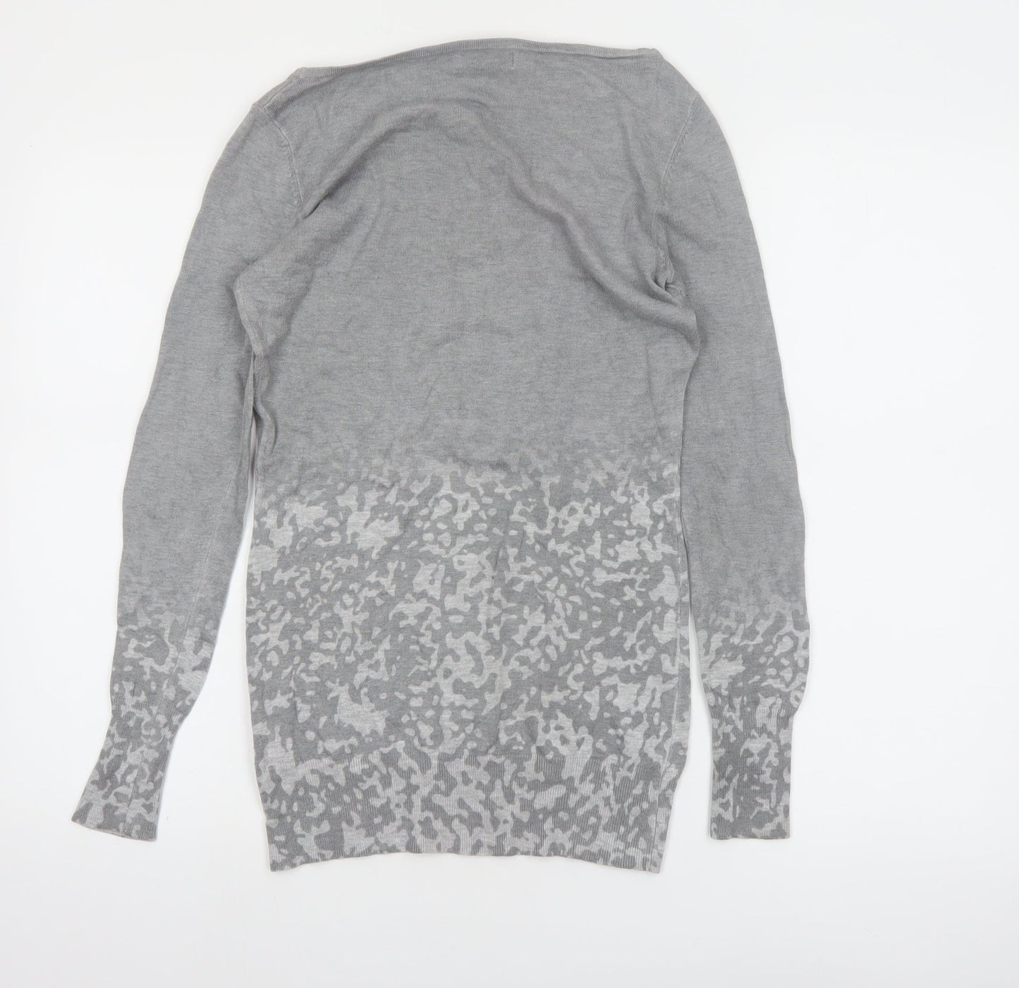 Mint Velvet Women’s Grey Animal Print Knit Jumper Size 8