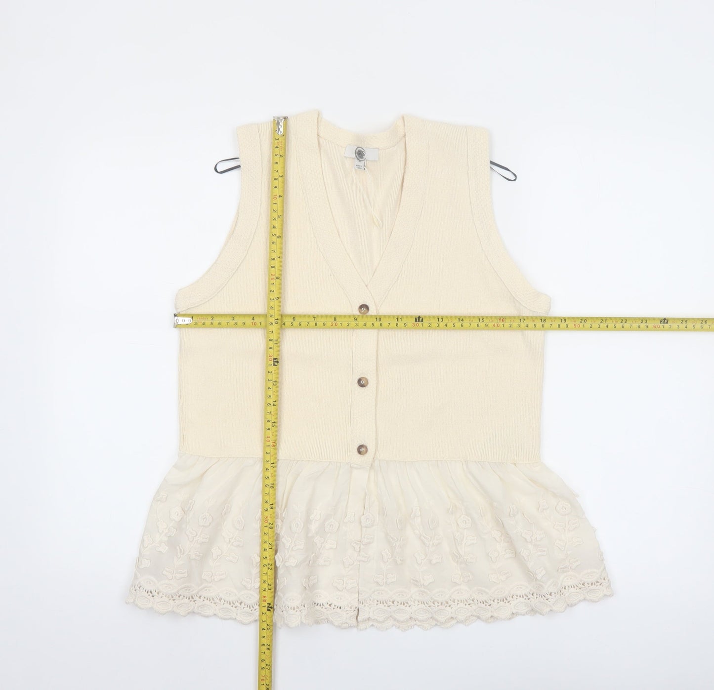 Marks and Spencer Women’s Ivory Sleeveless Tunic Blouse Size M